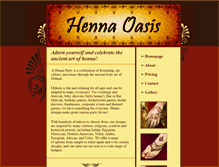 Tablet Screenshot of hennaoasis.com