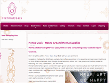 Tablet Screenshot of hennaoasis.com.au